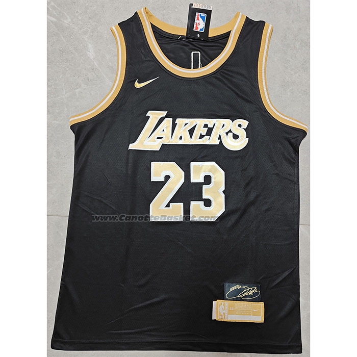 Maglia Los Angeles Lakers LeBron James #23 Select Series Or Nero